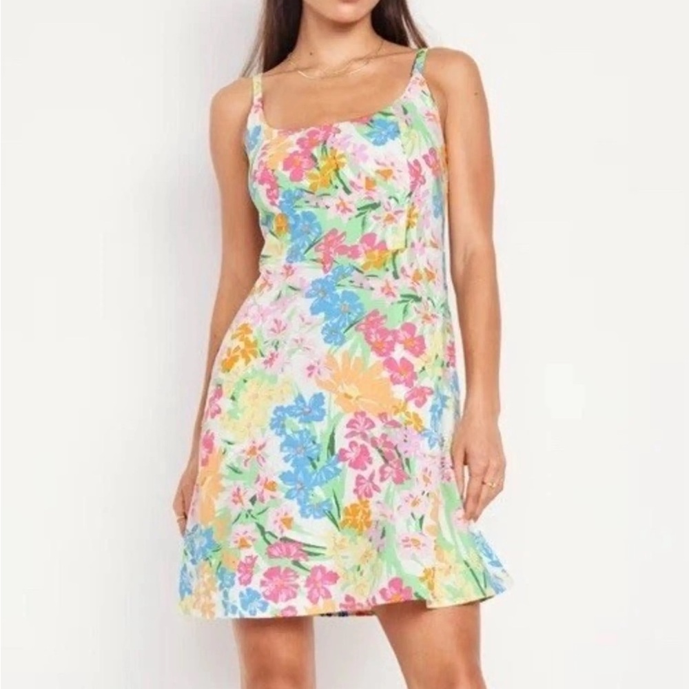 Old Navy Colorful Floral Mini Dress